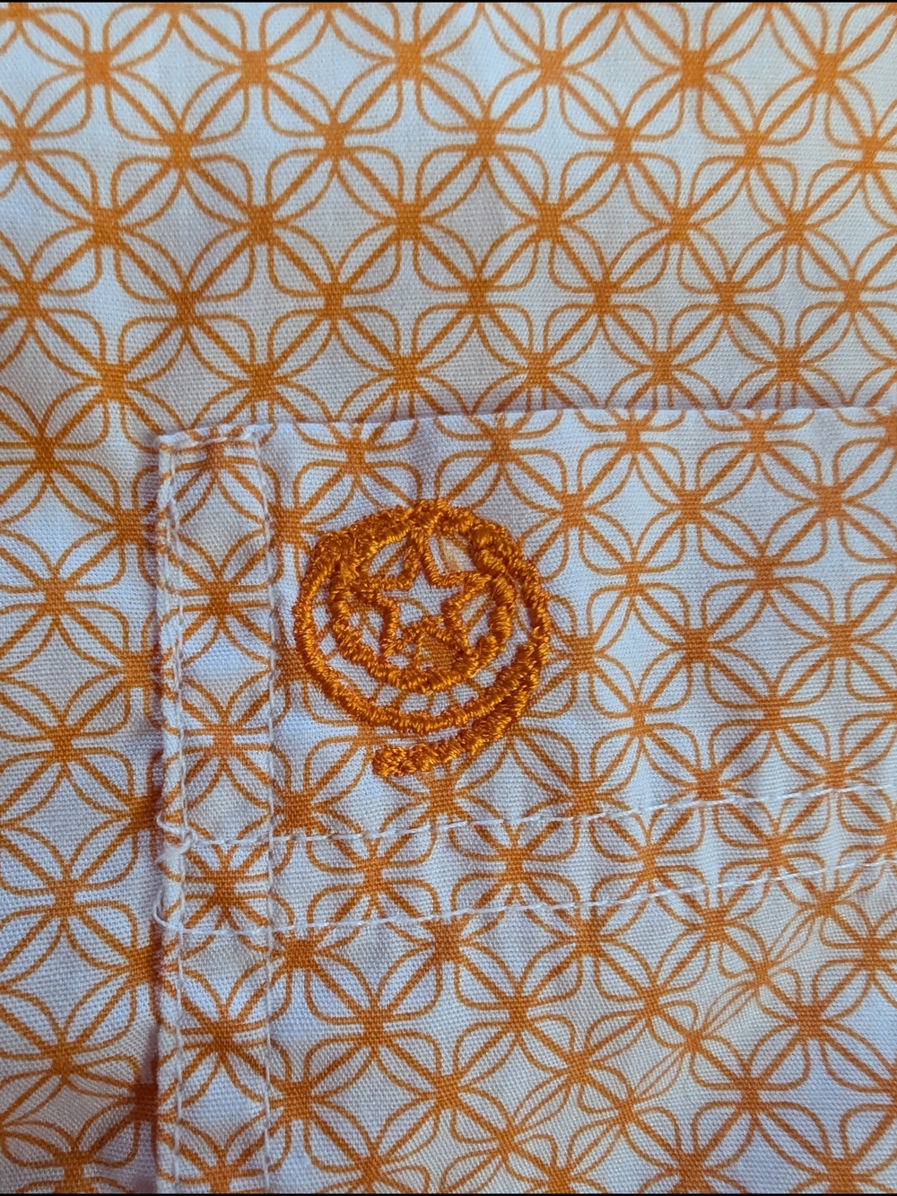 Wrangler George Strait Collection Shirt  Button Up Western Orange/White Men's M - Picture 10 of 11